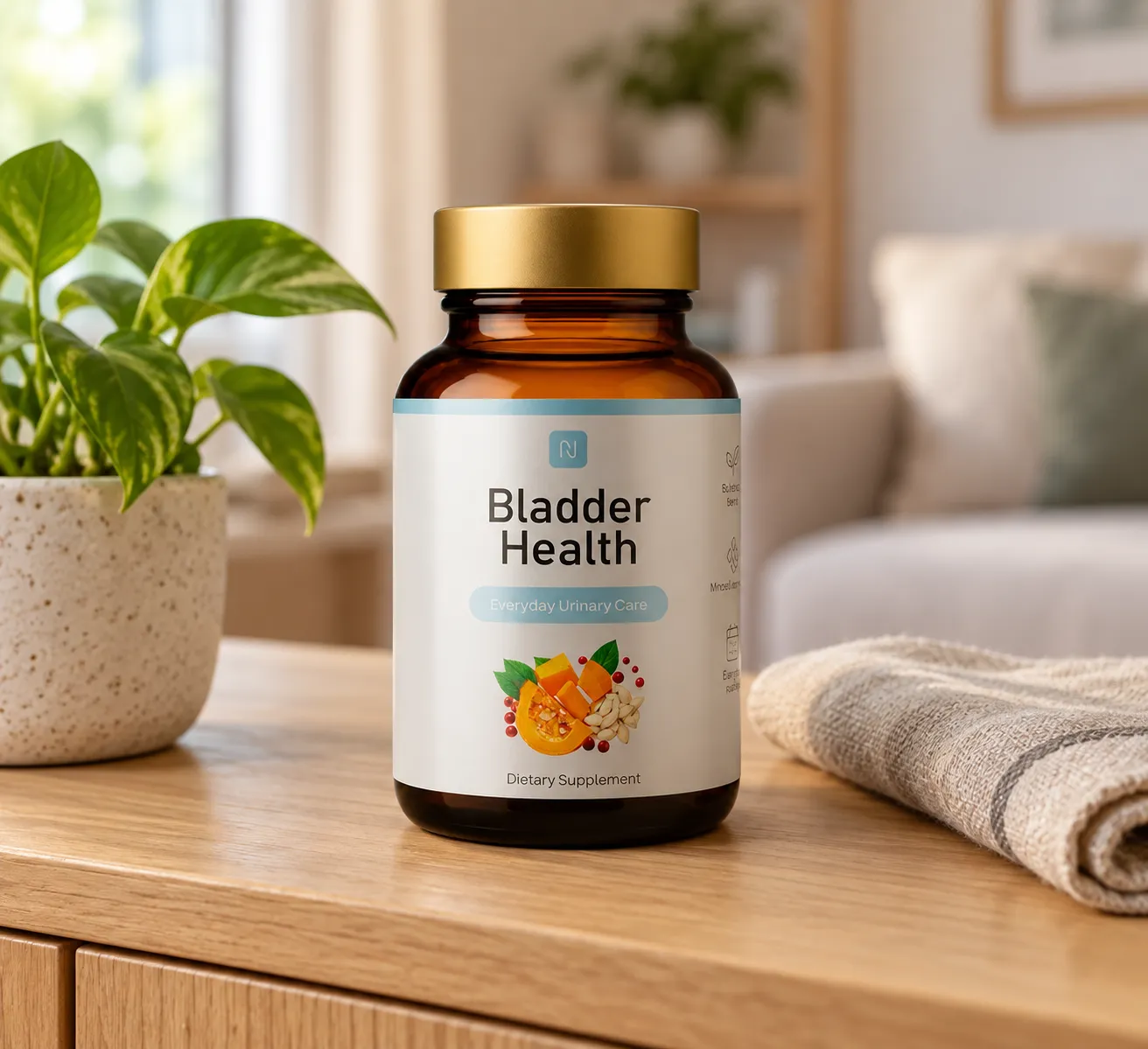 Bladder Health — Verpackung im Alltag