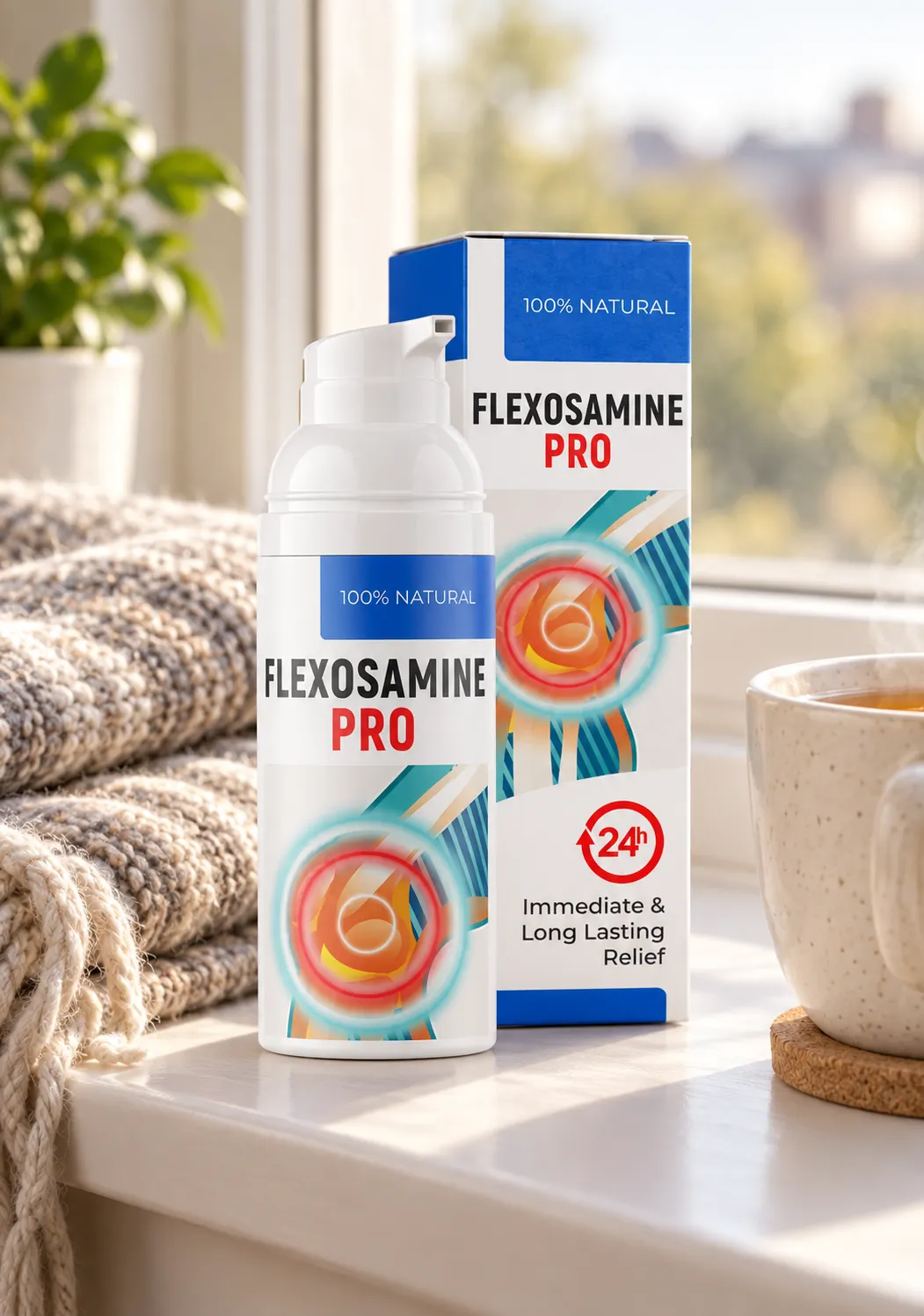Flexosamine PRO — Verpackung im Alltag