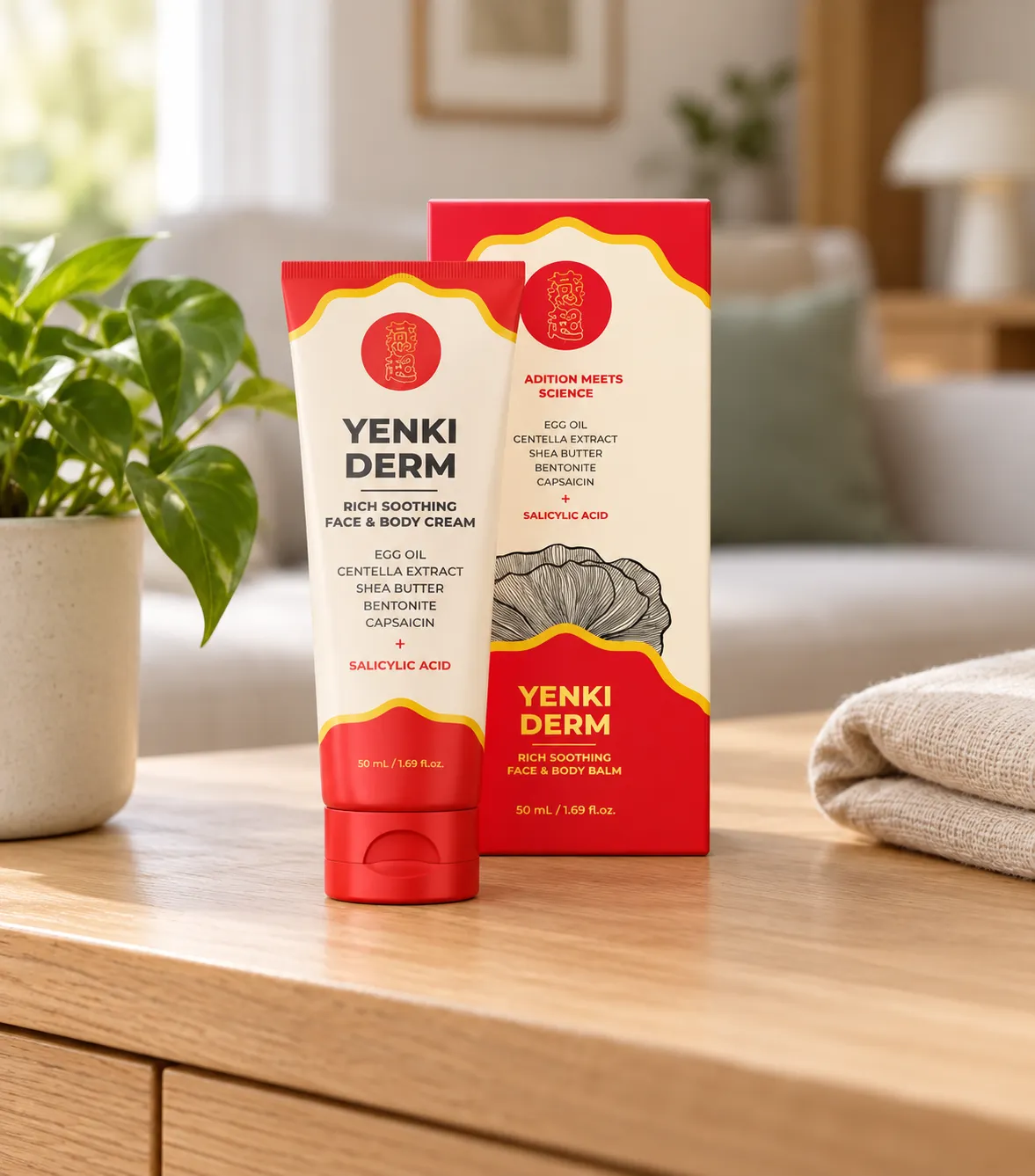 Yenki Derm — Verpackung im Alltag