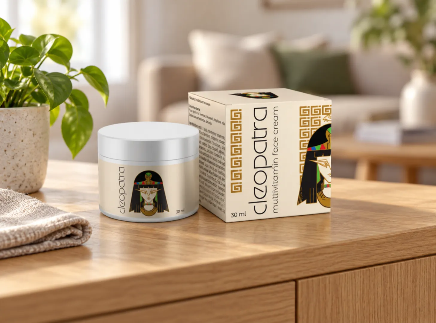 Cleopatra cream — Verpackung im Alltag