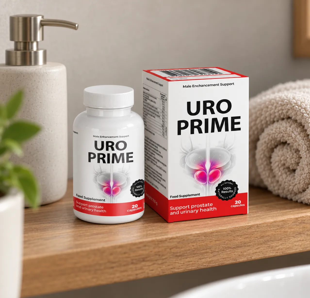 UroPrime — Verpackung im Alltag